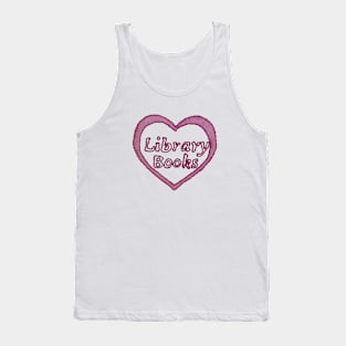 Library Books Heart Embroidery Tank Top